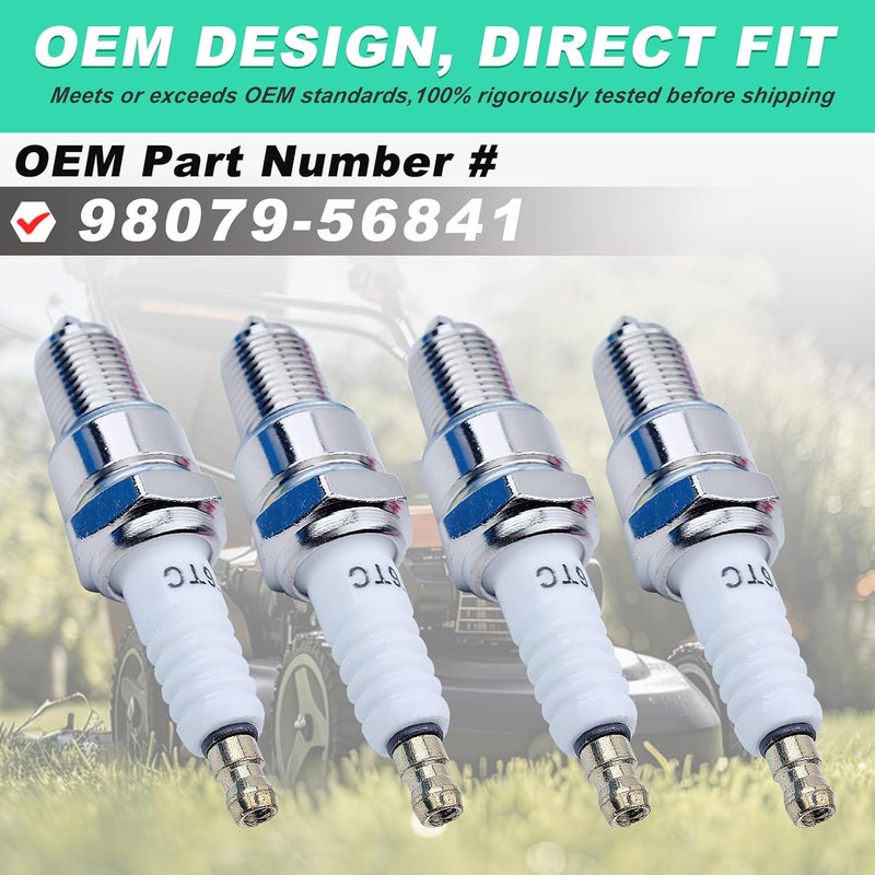 Adefol F6TC Spark Plug for NGK BP6ES and for Champion N9YC - 4 Pack F6TC Spark Plugs Fit for GX160 GCV160 GX100 GX120 GX200 GX240 GX270 GX340 GX390 Series Lawnmower Engine Sparkplug - Image 5